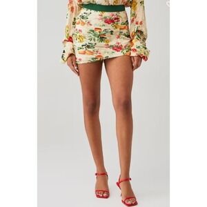 $198 NWT Resort BEACH Rococo Sand Multicolor Floral & Fruit Mini Skirt Medium